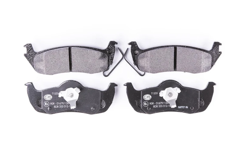 HELLA 8DB 355 012-181 Brake pad set - with acoustic wear warning - T1535 - for e.g. JEEP