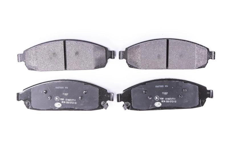HELLA 8DB 355 012-101 Brake pad set - with acoustic wear warning - T1527 - for e.g. JEEP
