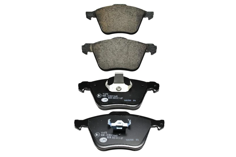 HELLA 8DB 355 011-571 Brake pad set - not prepared for wear indicator - T1473 - for e.g. VOLVO / VOLVO ASIA