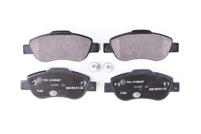 HELLA 8DB 355 011-241 Brake pad set - not prepared for wear indicator - T1442 - for e.g. FIAT