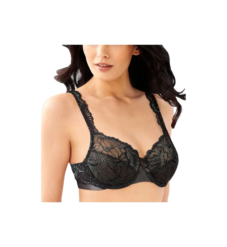 Bali Women's Lace Desire Non-Foam Underwire Bra Df6543, Opaque, Black, 36C