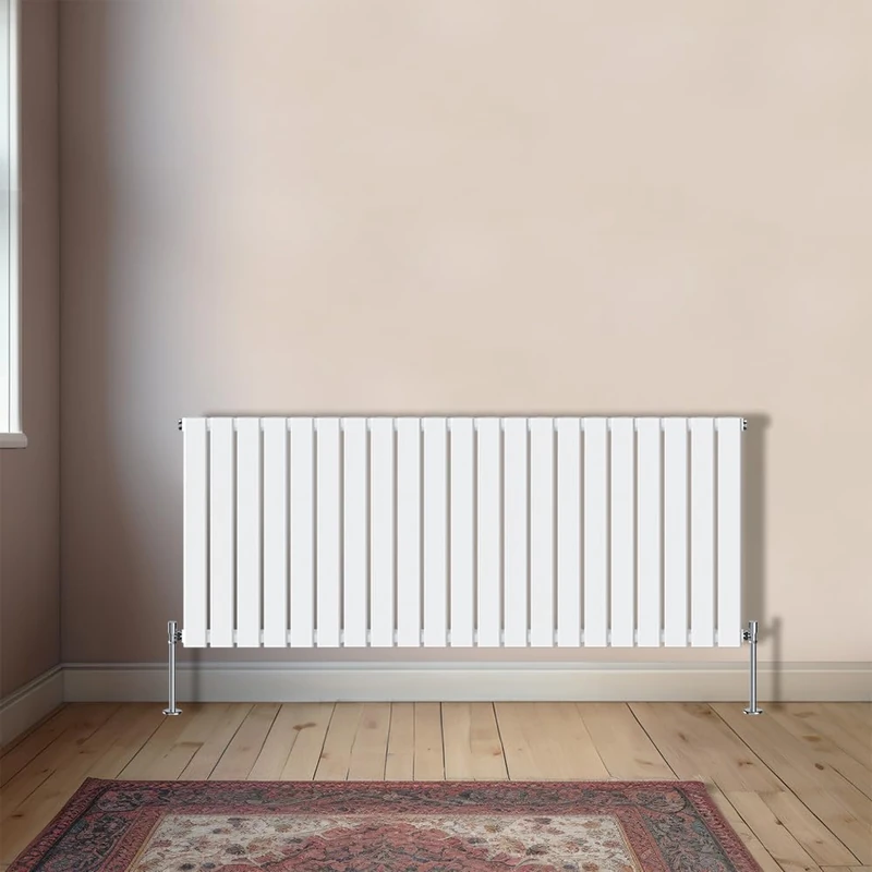 NRG Horizontal 600x1428mm Single Flat Panel Designer Radiator, White