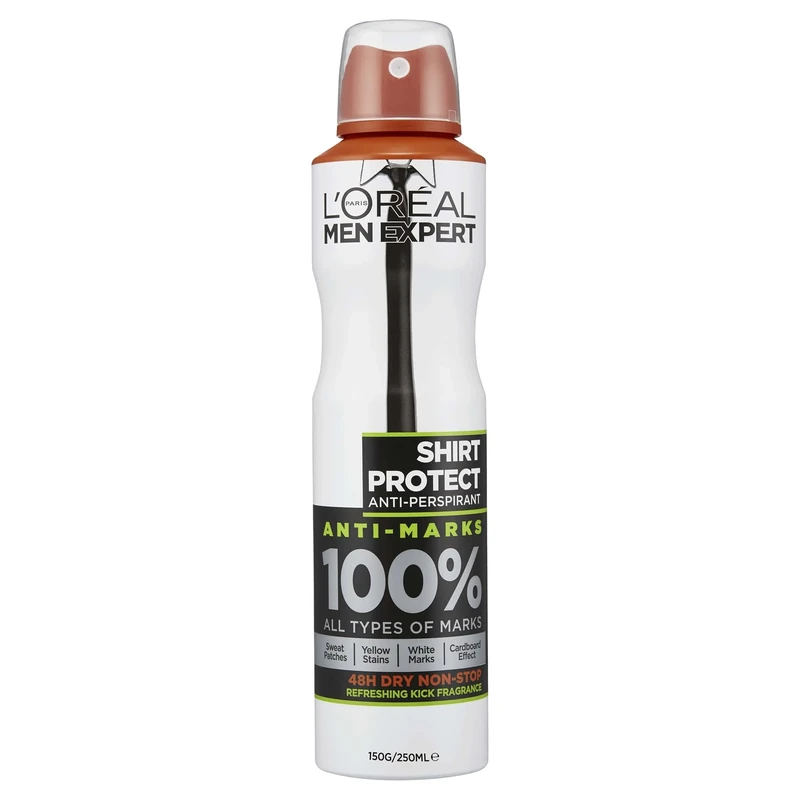 L'Oreal Men Expert Shirt Protect 48h Dry Deodorant - 250ml
