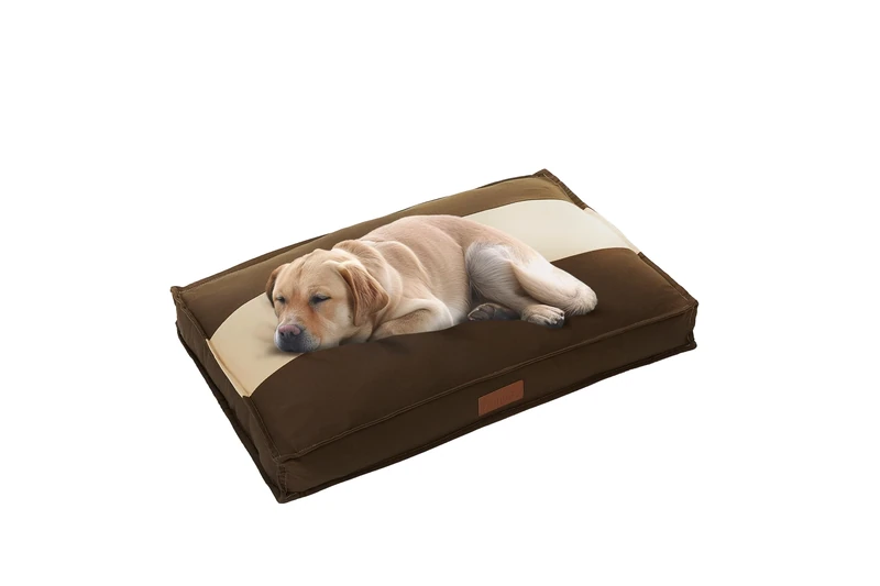 Ellie-Bo XXL Dog Bed for 48-inch Dog Cage/Crate - Striped Brown/Beige