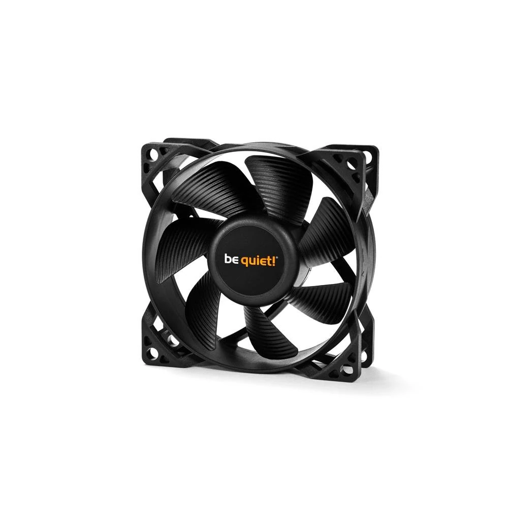 be quiet! BL037 80MM Pure Wings 2 PWM, Rifle Bearing Fan, 19.2dB, Supports Water Cooling And Air Cooling, Silence Optimised Fan Blades, Variable Speed Function, Three Year Warranty, black