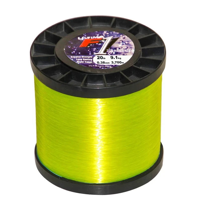 Ultima F1 Super Strong Beach Casting Sea Fishing Line - Fluo. Gold, 0.38 mm - 20.0 lb