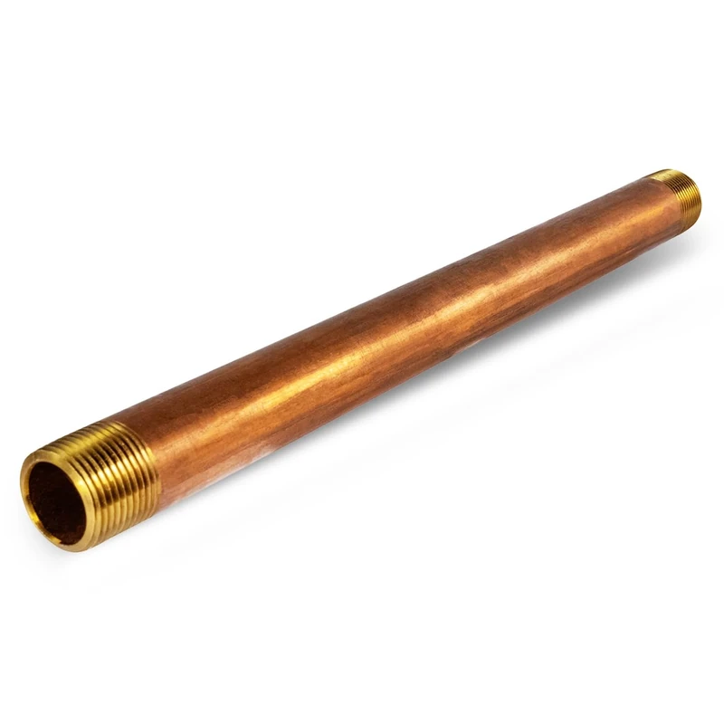 Everflow Supplies NPBR3412 12" Long Brass Nipple Pipe Fitting with 3/4" Nominal Diameter and NPT Ends