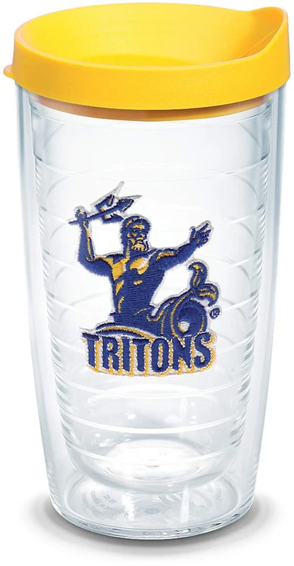 Tervis UC San Diego Tritons Logo Tumbler with Emblem and Yellow Lid 16oz, Clear - Image 1