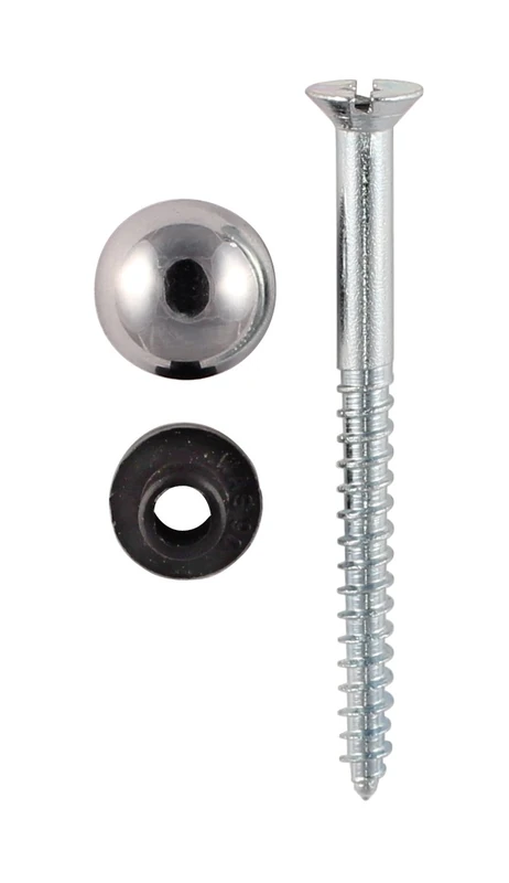 TIMco 00081CMIR200 PZ2 Mirror Screw Dome 8 x 1 - Chrome (Box of 200)
