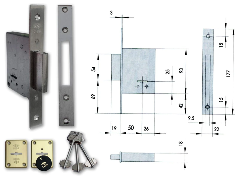 Cisa 48317 57220-50-0 Lock D/Map Infil