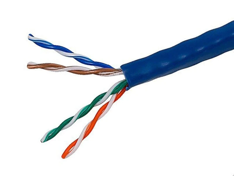 Monoprice Cat5e Ethernet Bulk Cable - Network Internet Cord - Solid, 350Mhz, UTP, CMR, Riser Rated, Pure Bare Copper Wire, 24AWG, 500ft, Blue