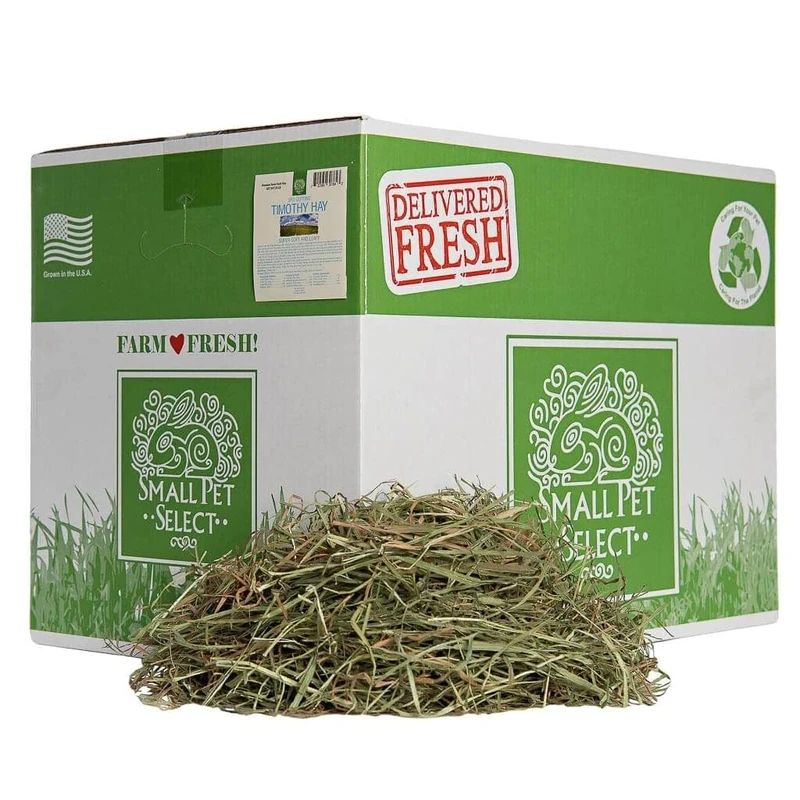 Small Pet Select 3rd Cutting Super Soft Timothy Hay Pet Food for Picky Eaters, Rabbits, Guinea Pigs, and Other Small Animals, Easy to Store Box, 20 Lb (9.07 kg)