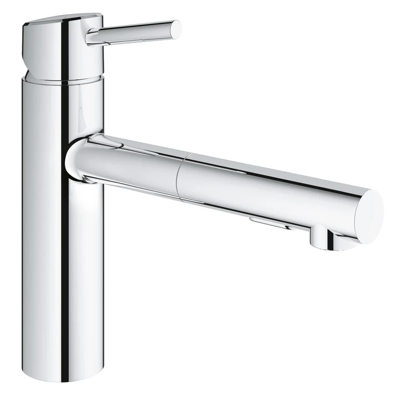 GROHE Concetto - Kitchen Sink Pull-Out Dual Spray - Medium Spout - 35 mm ceramic cartridge - Diverter: Laminar Spray and SpeedClean Shower Jet - Monobloc Installation - Chrome - 30273001