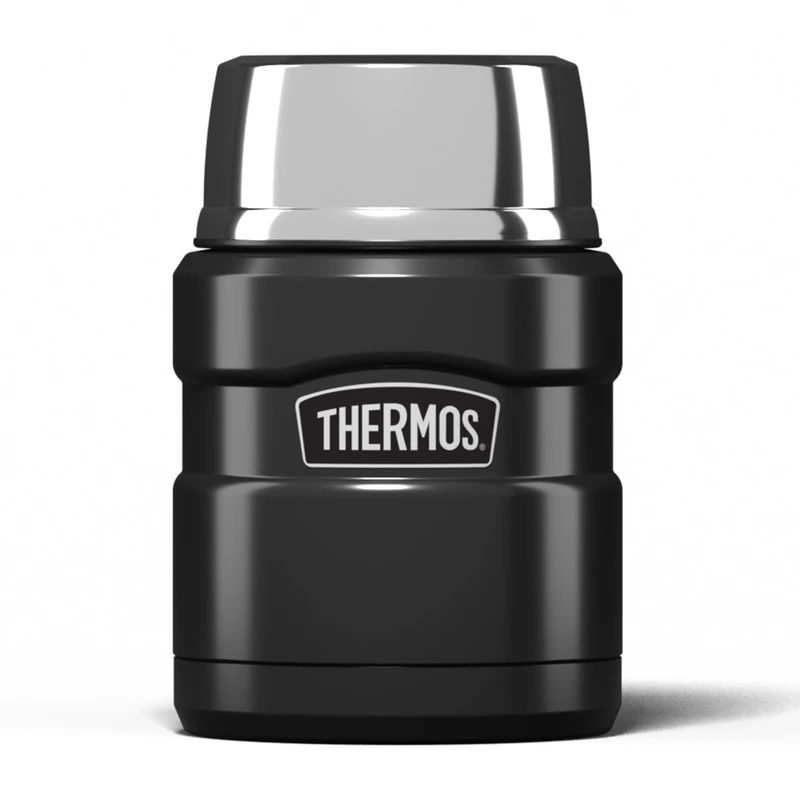 Thermos Stainless King Food Flask, 470ml Capacity - Sleek Multi- Purpose Flask for Daily Food Prep - Durable Stainless Steel with Classic Gun Metal Finish - Ideal for On-the-Go Meals & Drinks