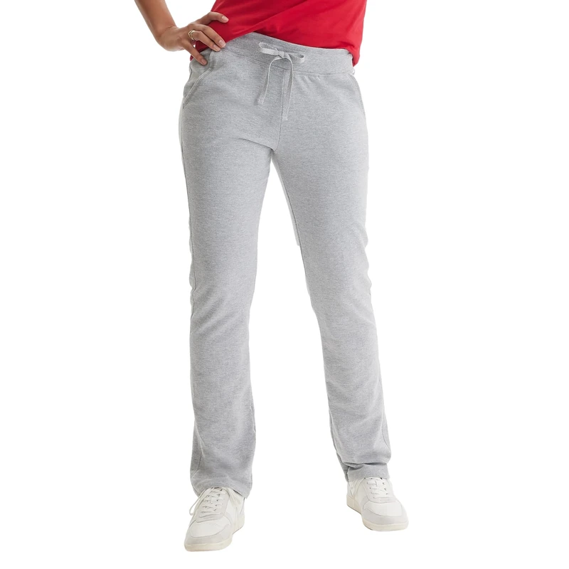 Hanes Women's Pants, Lightweight Pants for Women, Open Botton Sweats, French Terry, 31", Light Steel, XL