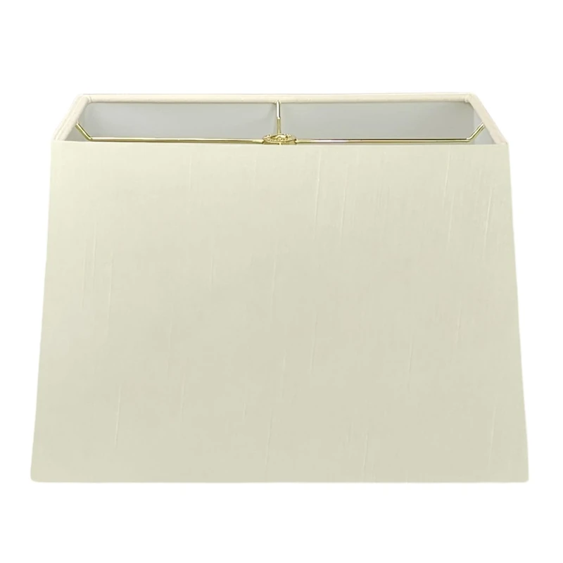 Royal Designs Rectangle Hard Back Lamp Shade, Eggshell, (6x12) x (8x14) x 10