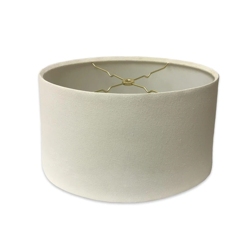 Royal Designs Shallow Oval Hardback Lamp Shade, Linen Eggshell, 8 x 10 x 5.5