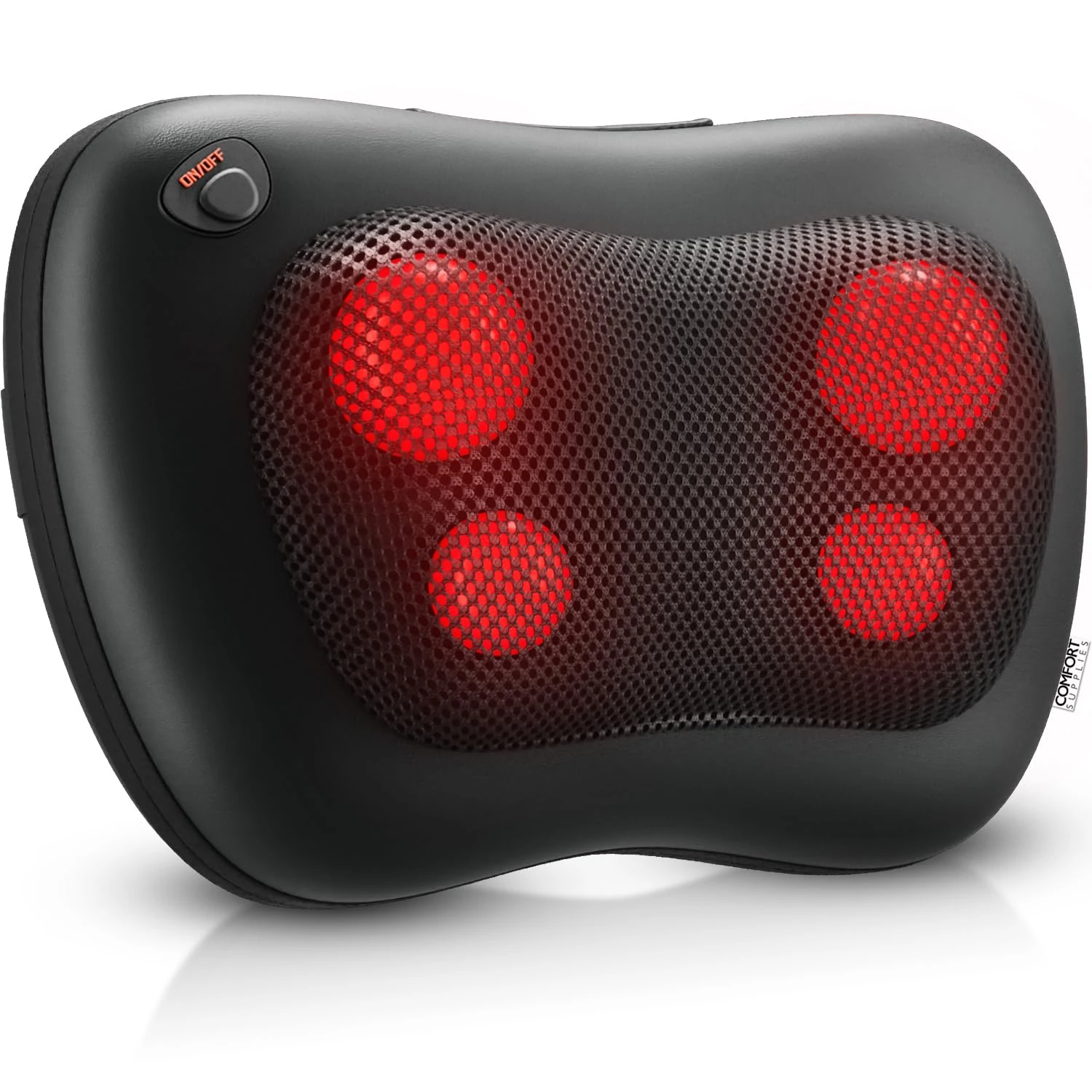 COMFORT SUPPLIES Back Massager, Neck Massage, Shiatsu Pillow with Heat, Deep Tissue Kneading Massager for Neck, Back, Shoulder, Legs, Electric, Muscle Pain Relax, Gifts for Women Men Mum Dad Him Her