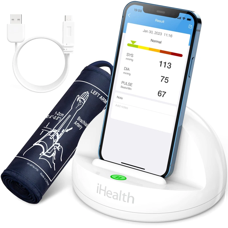 iHealth Ease Wireless Blood Pressure Wrist Blood Pressure Monitor, White