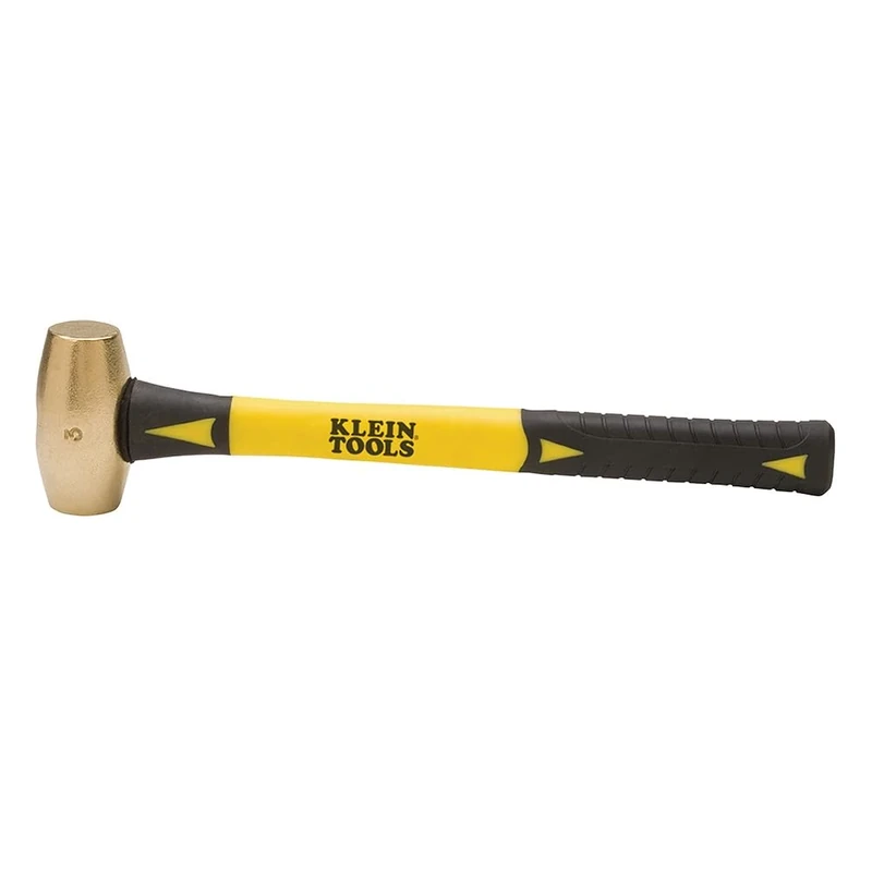 Non Sparking Hammer, Yellow/Black, 3 lb.