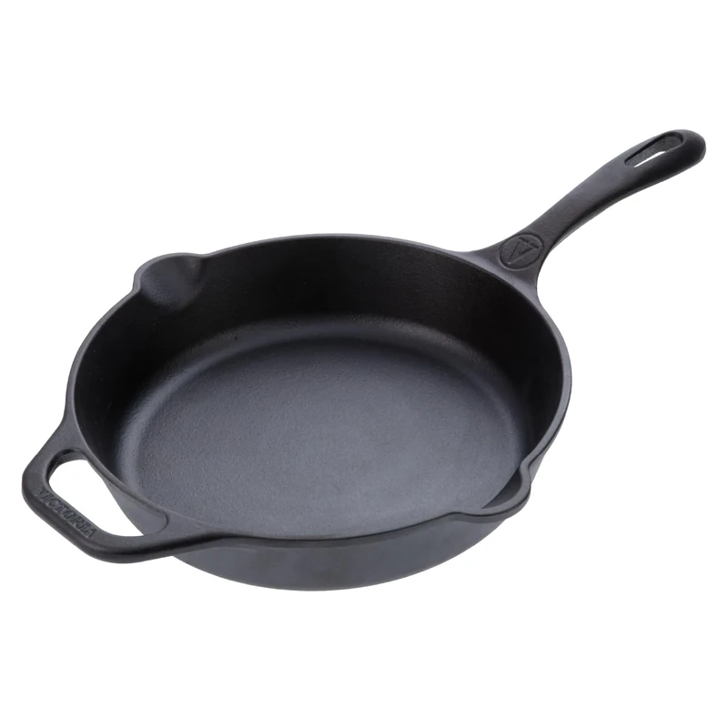 VICTORIA Seasoned Cast Iron Induction Frying Pan, 30 cm, Suitable for Stovetop, Barbecue, Oven, Ceramic Hob, Gas, Skillet Free of Toxic Substances, withoVut PTFE or PFOA