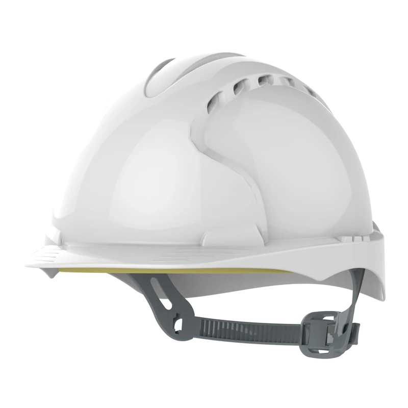 JSP EVO2 Vented White Safety Helmet for Construction, Builders, Work Safety Hard Hat, PPE (AJF030-000-100)