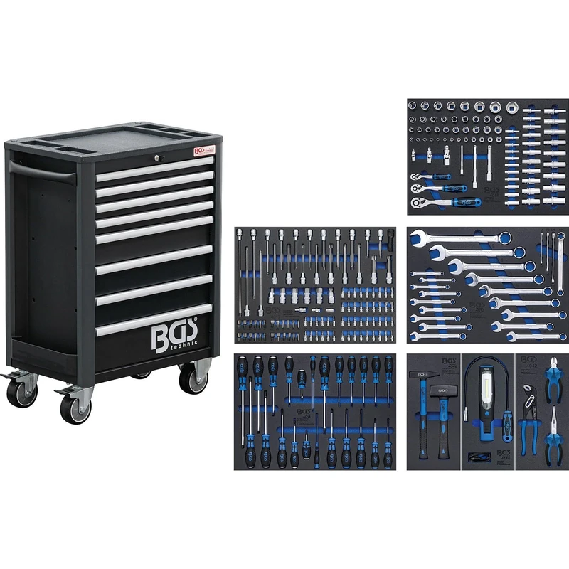 BGS 4113 | Workshop Trolley Pro Standard | 8 Drawers | with 234 Tools