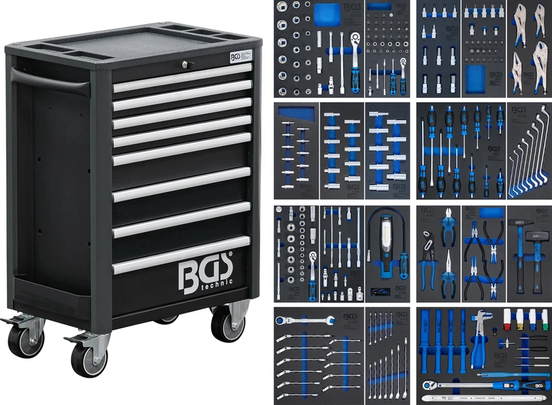 BGS 4114 | Workshop Trolley Pro Exclusive | 8 Drawers | with 259 Tools - Image 1