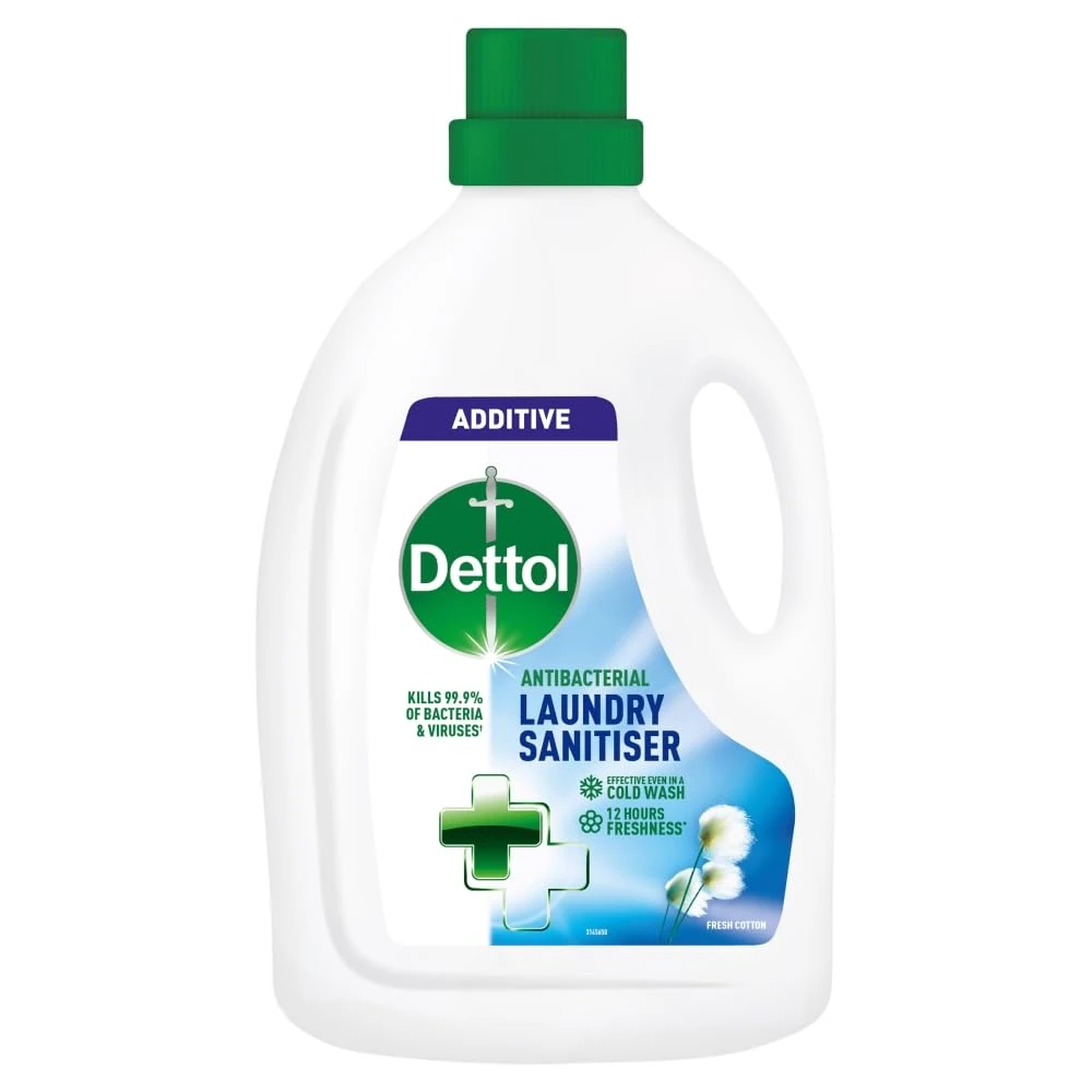 Dettol Antibacterial Laundry Cleanser, Fresh Cotton, Dermatologically Tested, 1.5 Litre