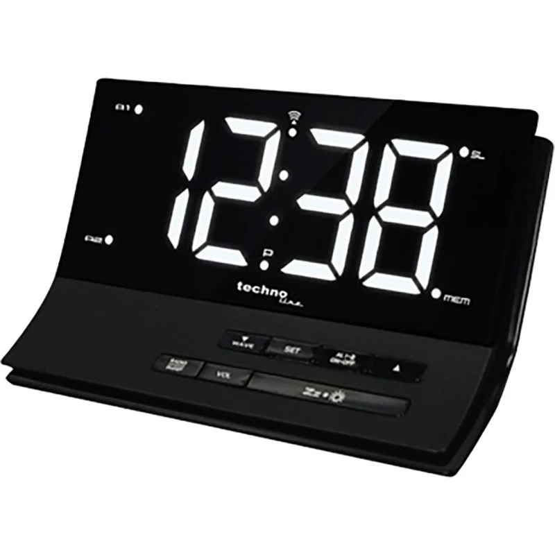 Technoline Radio Alarm Clock, WT 482 Designer Black 17.5 x 7.5 x 10.2 cm