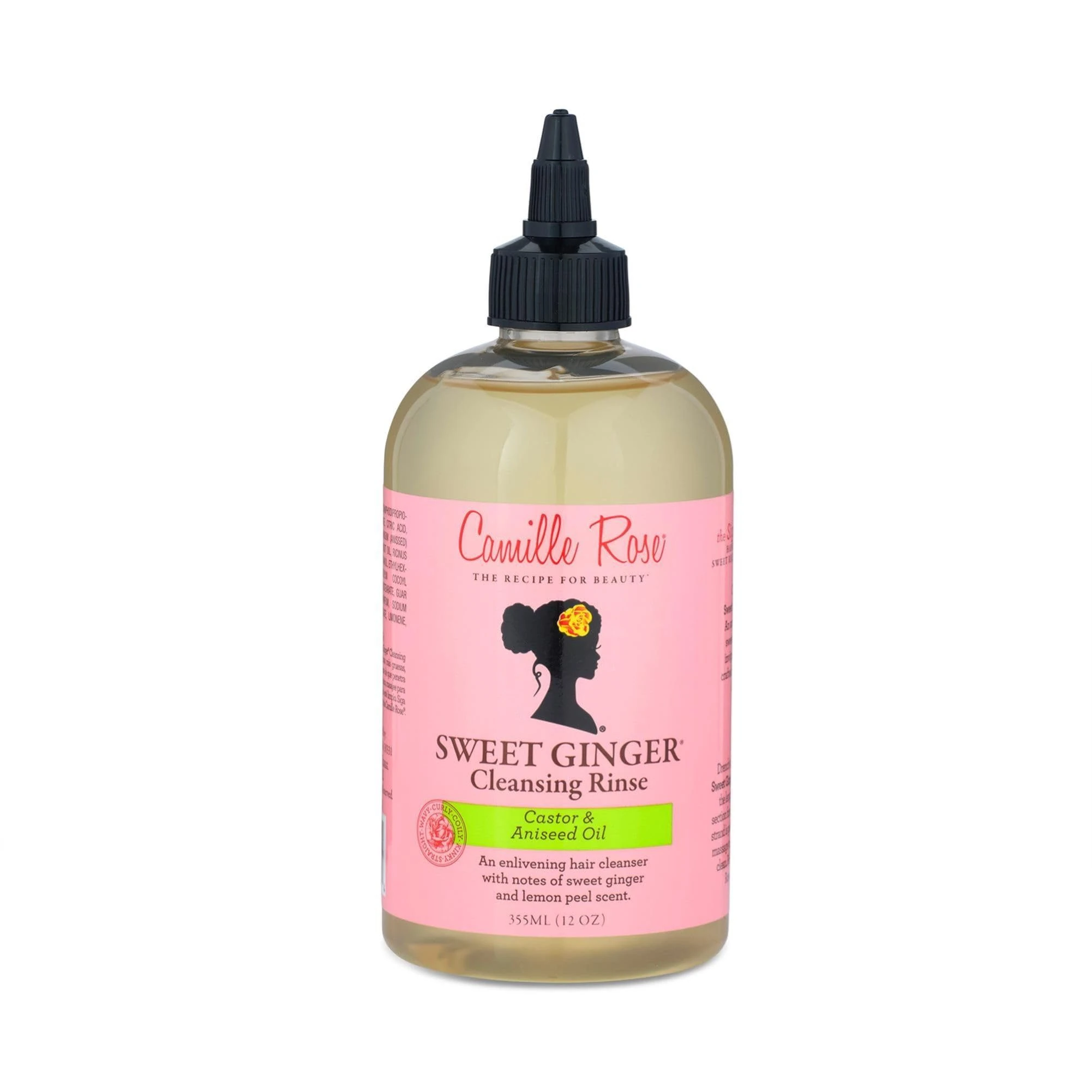 Camille Rose Sweet Ginger Hair Cleansing Rinse Shampoo for All Hair Types, Castor and Aniseed Oil, 355 ml (Pack of 1)