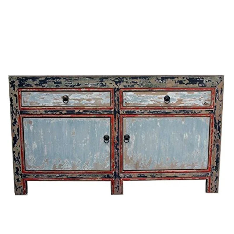 HomeElements Distressed Chest of Drawers in Grey