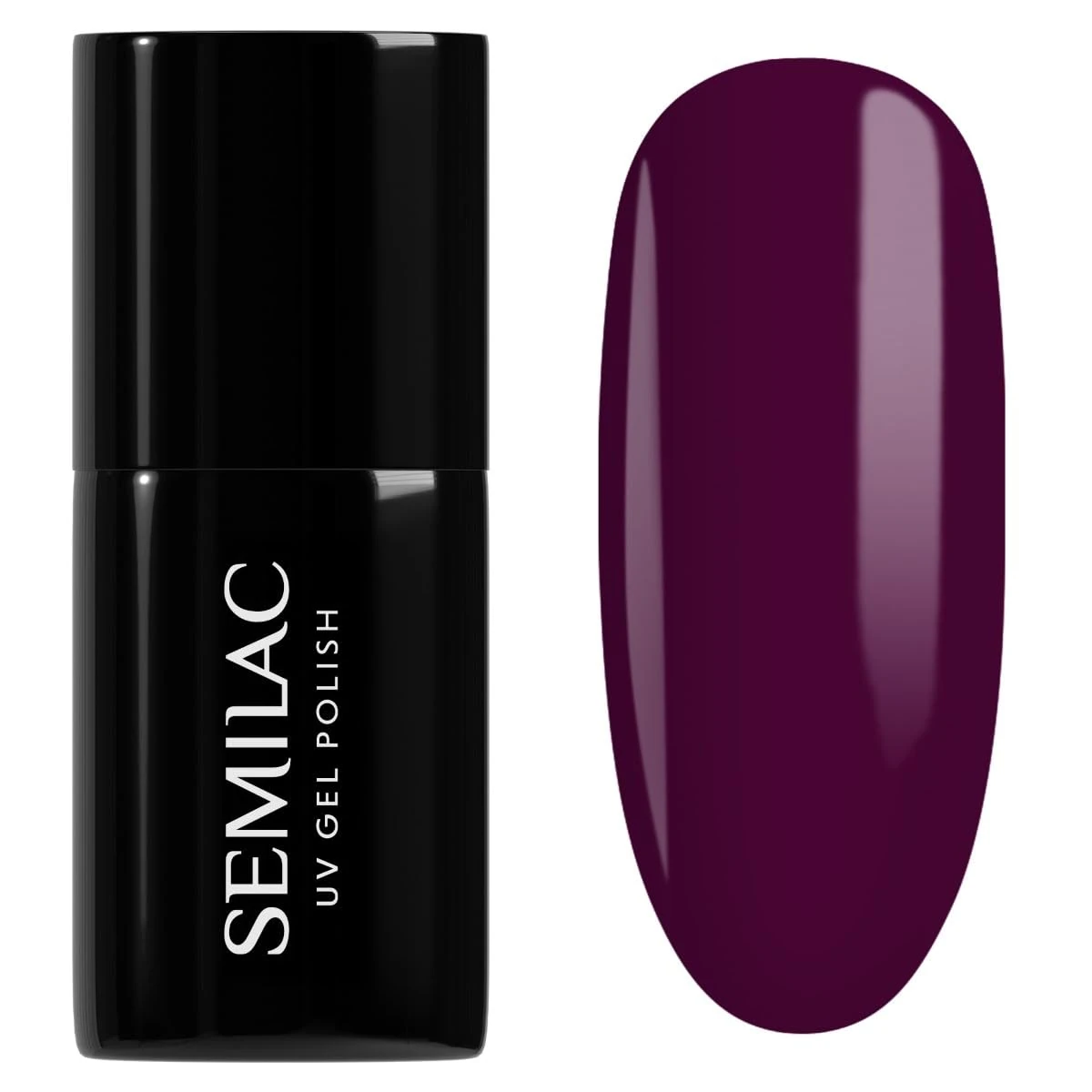 SEMILAC Gel Nail Polish 083 Burgundy Wine - Full Coverage Gel Polish - Soak Off Easy To Use LED/UV Nail Lamp - Long Lasting Manicure and Pedicure up to 3 weeks