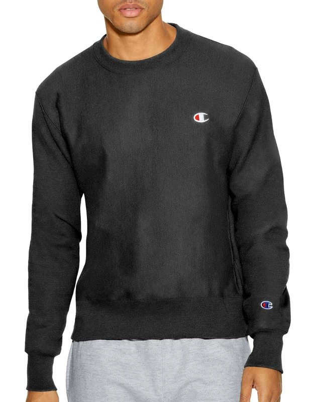 Champion Men's reverse Sweatshirt, Black, L UK