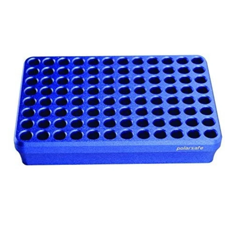 Argos Technologies CB96 PolarSafe® Aluminum Cooling Block, 96-Well for 0.2 mL Tubes, Blue