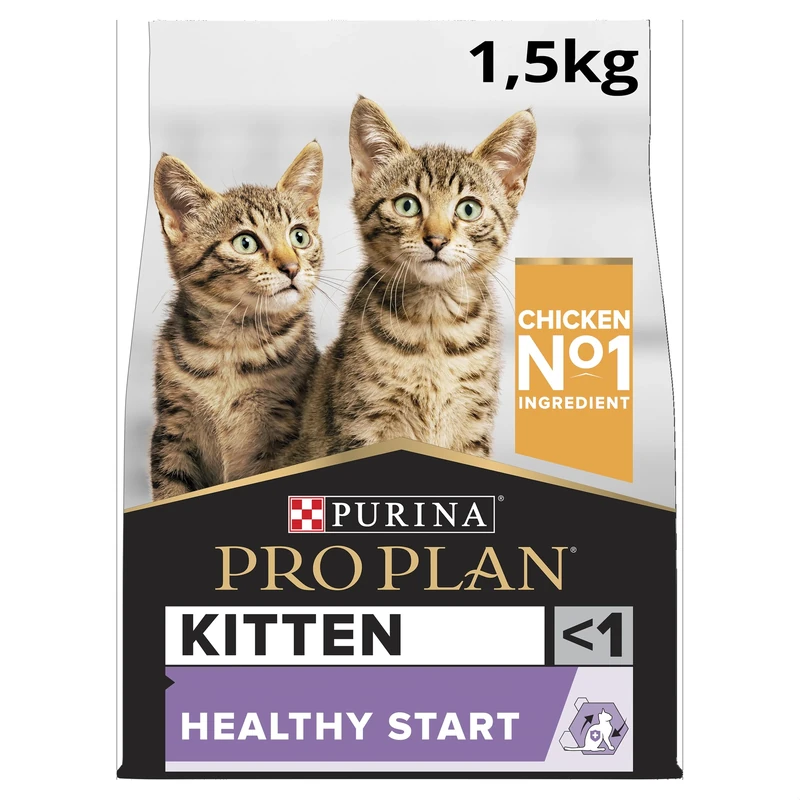 PRO PLAN Kitten Healthy Start Chicken Dry Cat Food 1.5kg (Pack of 6)