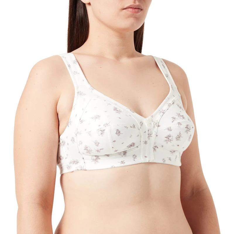 Susa Women's Bra Underwired Prints I Bras with Stitched Cups and Comfort Straps I Optimal Hold Relief from Back, Neck, Shoulder, Champagne Printed, 38C