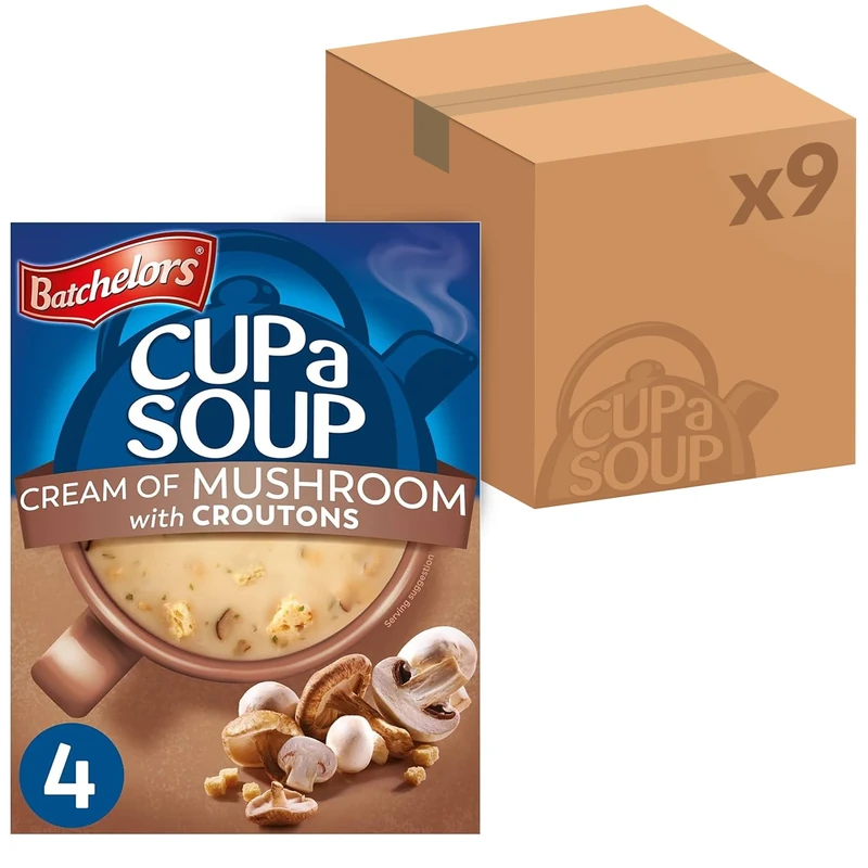 Batchelors Cup a Soup Mushroom Instant Soup, 4 Sachets Per 99 g Box (Pack of 1)
