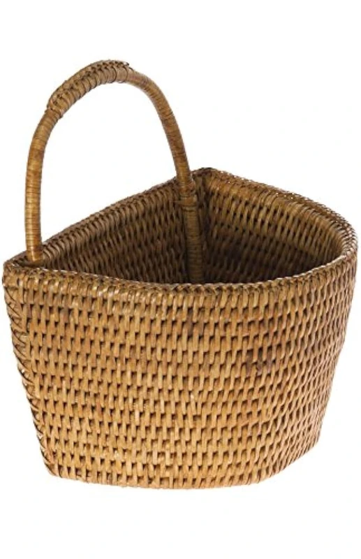 KOUBOO La Jolla Rattan Wall Basket, Small, Honey Brown, Rattan & Wicker