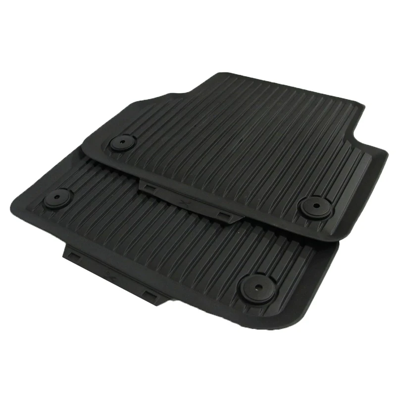 Audi 8W0061511041 All Weather Rear Floor Mats Black A4 Pack of 2