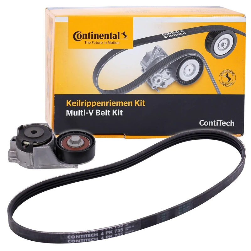 CONTITECH 4PK735K1 V-Ribbed Drive Belt Set