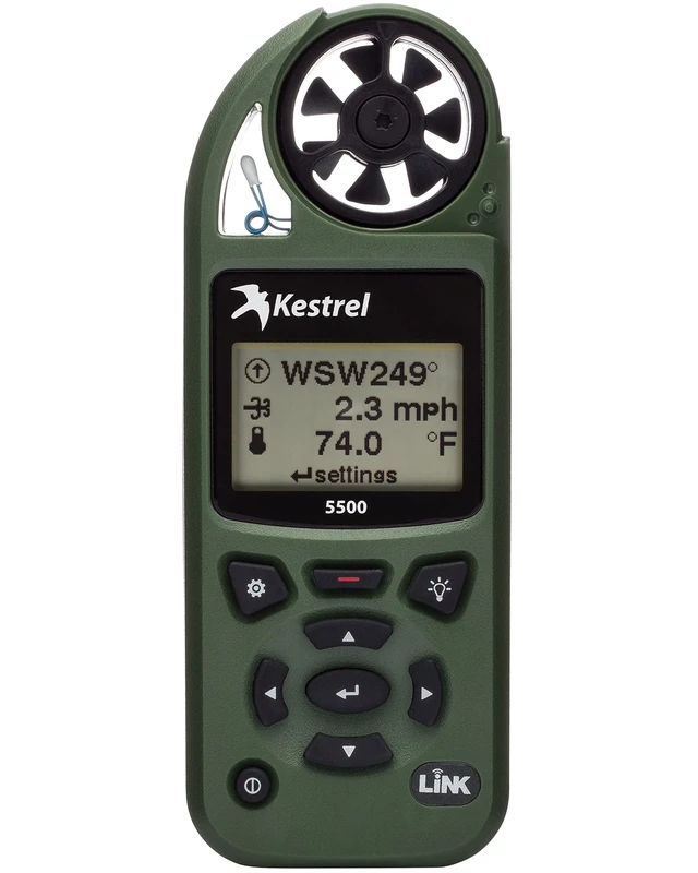 Kestrel 5500 Weather Meter with LiNK and Vane Mount, Olive Drab - Image 1