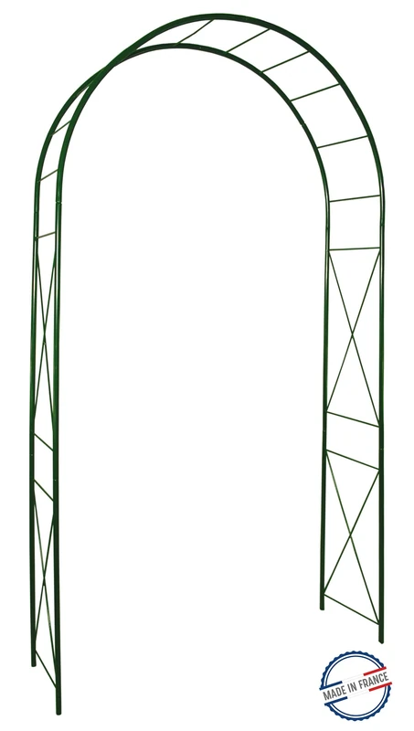 3184 Louis Windmill Garden Arch with Green Diamond Tree Decor Metal 130 x 250 cm