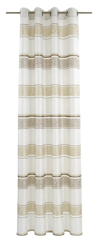 Deko Trends Eyelet Curtain, Fabric, White, 245 x 144 cm