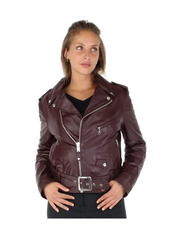 SCHOTT Women's Lcw8600 Jacket, Purple Plum, X-Small