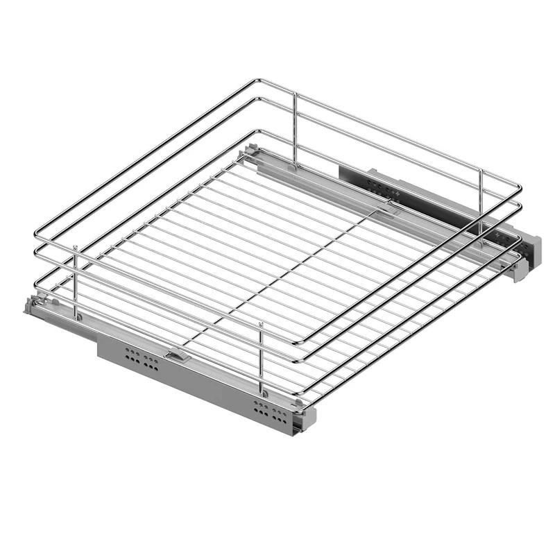 Menage Confort Removable Tray for Kitchen Cabinet, Chrome Steel, Width 262-268 mm