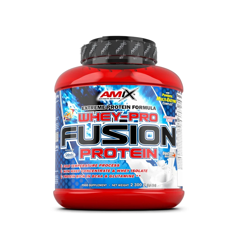 AMIX - Whey Protein - Pure Fusion - 2.3 kg - Ultra-Filtered Whey Concentrate - Protein Isolate with Splenda - Contains L-Glutamine - Proteins to Increase Muscle Mass - Mocha/Chocolate/Coffee Flavor