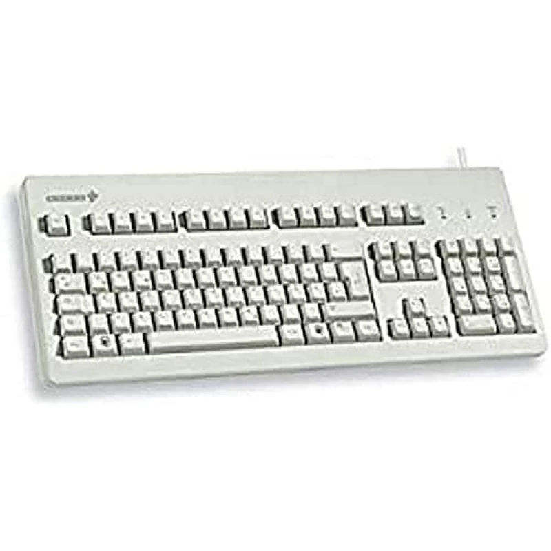 CHERRY G80-3000, Wired Mechanical Keyboard, EU Layout (QWERTY), USB-Connection, Robust, Programmable Keys, MX BROWN Switches, Light Grey