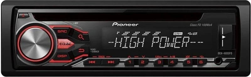 Pioneer DEH-4800FD High Power Car Stereo with RDS tuner, USB and Aux-In. Supports iPod/iPhone and Direct Control.