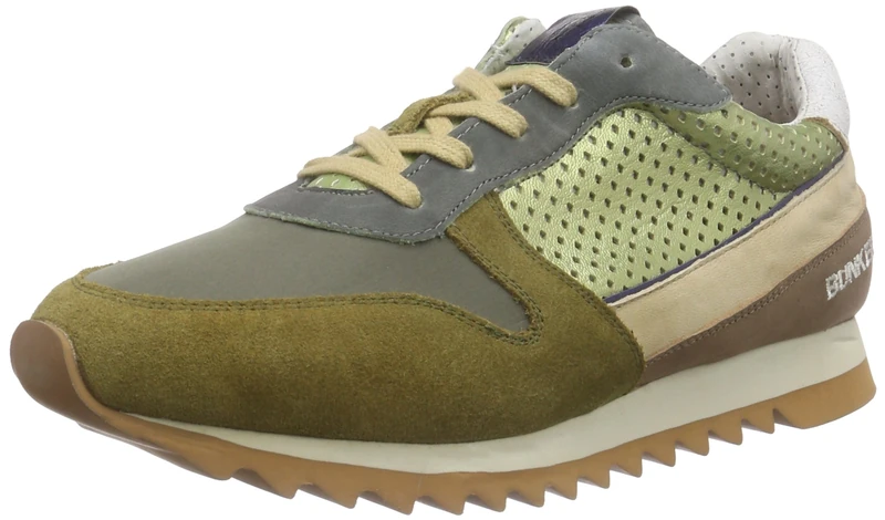 BUNKER Men’s Sneaker Low-Top Sneakers Green Size: 8 - Image 1